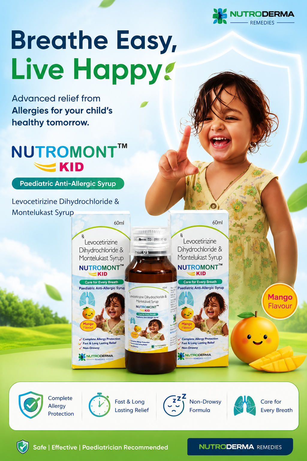 Nutromont Kid syrup bottle
